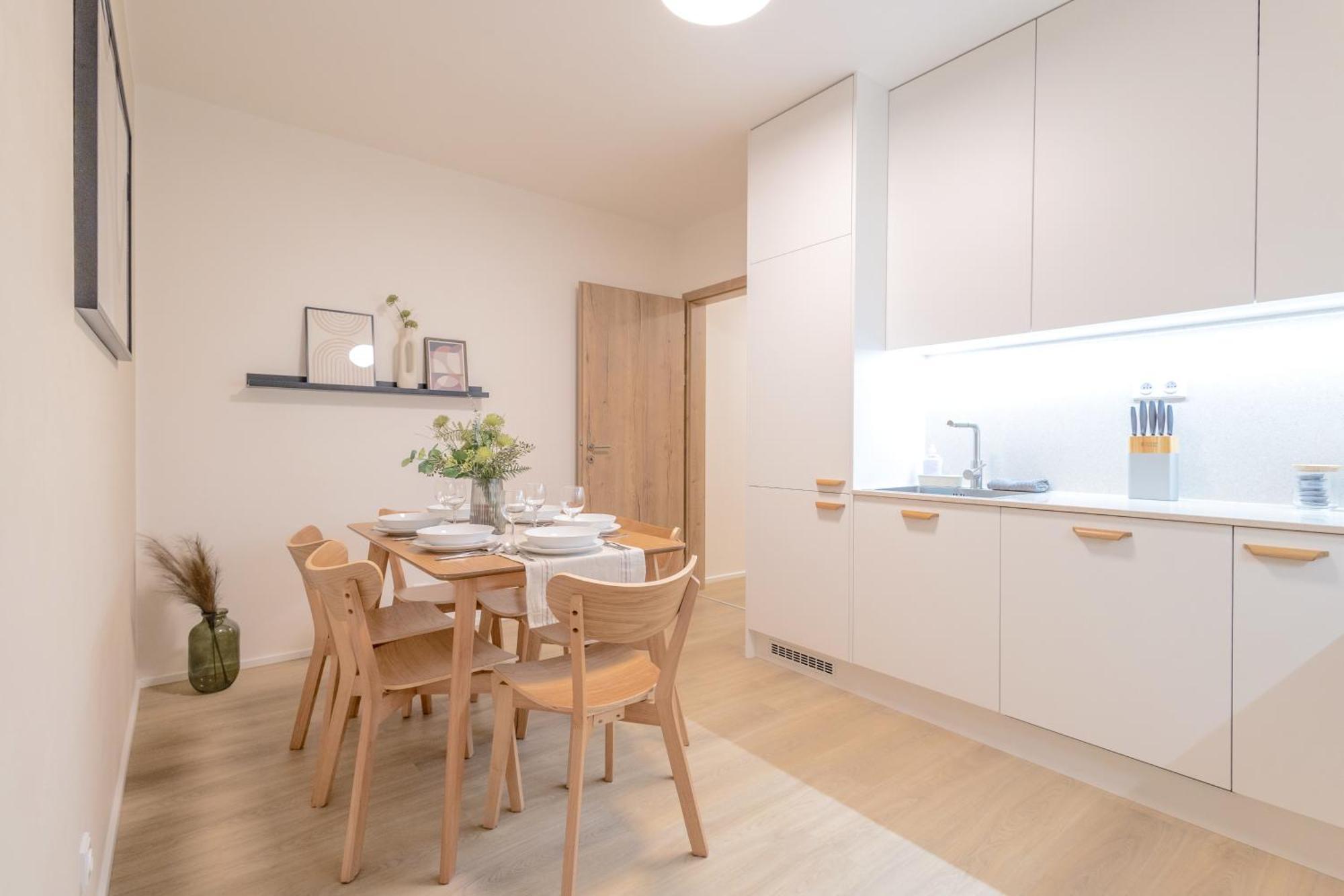 Apartmán Bright 2Br - 8Th Floor, Balcony, Free Parking - By Gravity Praha Exteriér fotografie